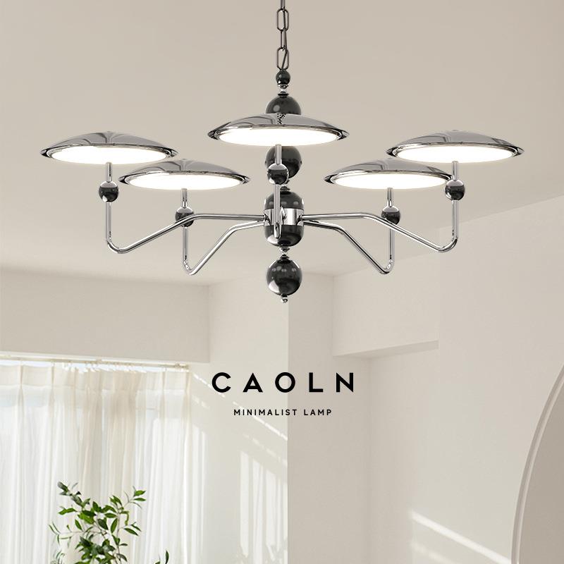 中山工厂展厅客厅吊灯2024新款星轨飞碟法式复古大厅主灯高端大气