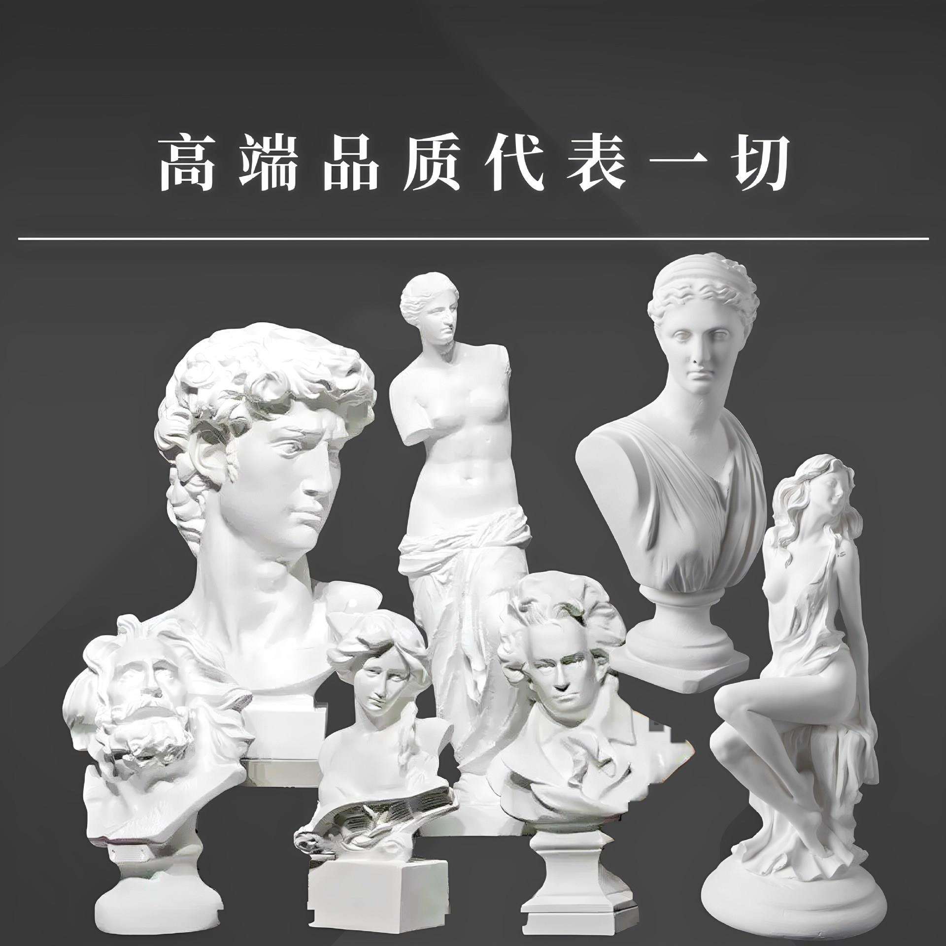 石膏像美术教具素描人头像马赛摆件模型琴女道具大卫阿格里巴大号