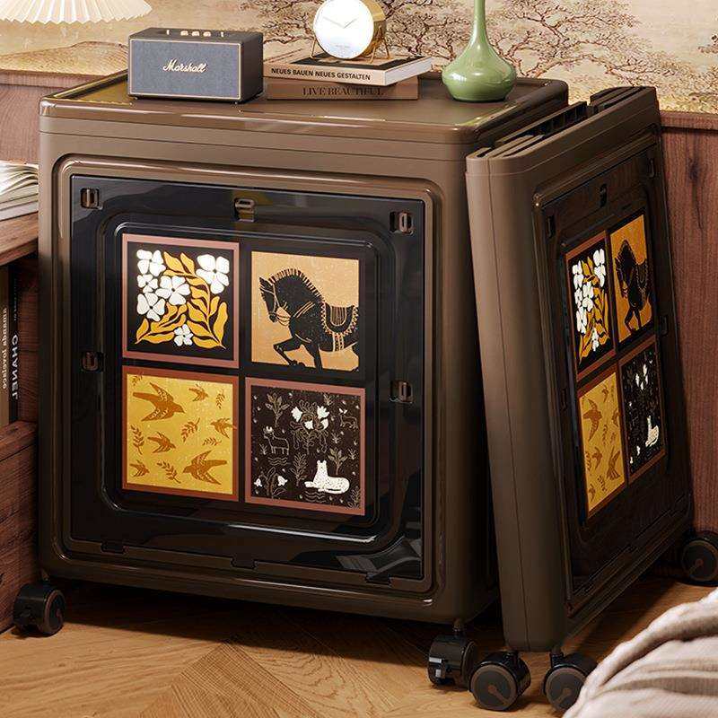 折叠收纳箱大容量超大衣服被子翻盖可移动储物箱中古风整理箱,农机/农具/农膜,播种栽苗器/地膜机,淘宝优惠券,粉丝福利购,淘宝优惠卷