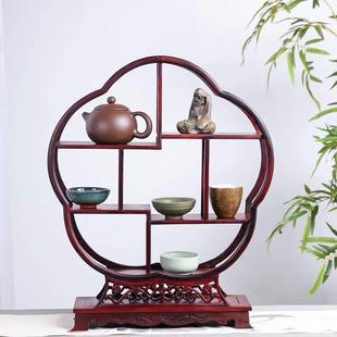 巴里黄檀梅花博古架实木中式多宝阁置物架花枝茶具装饰收纳展示架