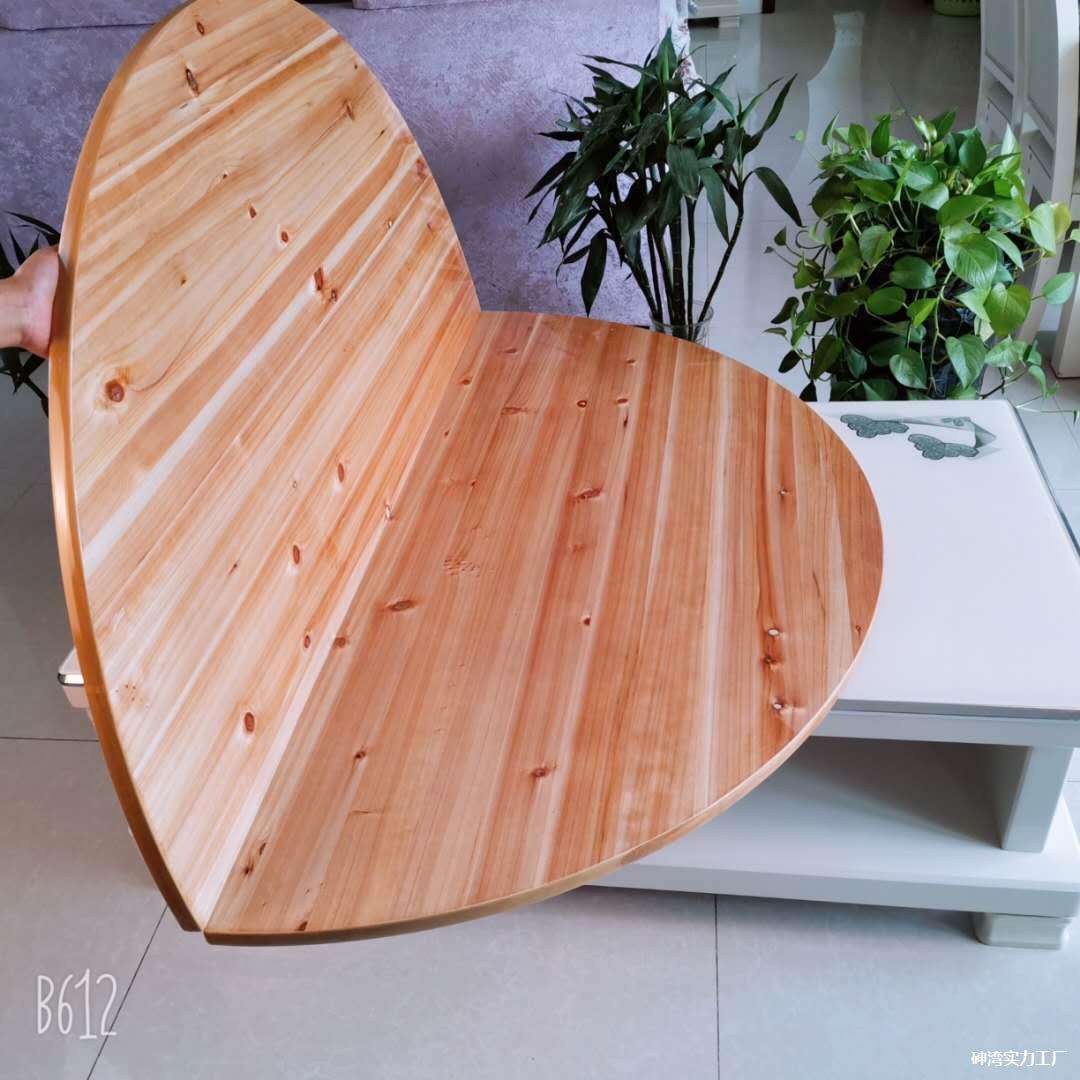 餐桌圆桌15人家用可折叠台面实木酒店杉木圆桌面家用12人餐圆桌