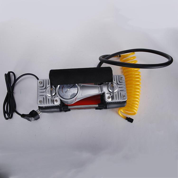 厂家电动充气泵 车载充气泵 带灯充气泵 双缸充气泵