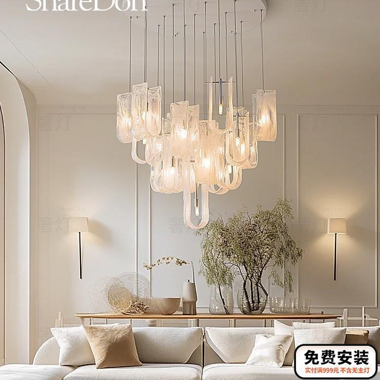 奢灯 法式吊灯 欧式客厅奶油风大气大厅主灯意式轻奢2025新款玻璃