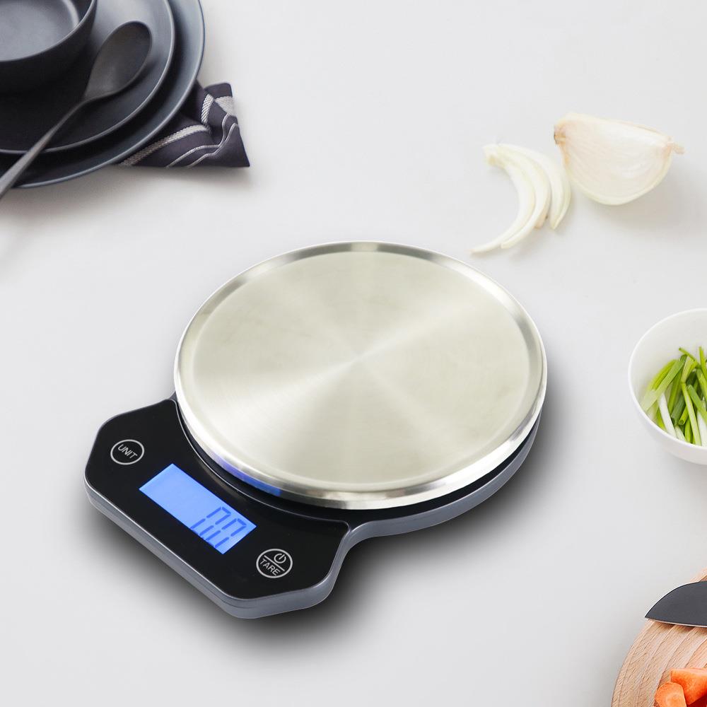 不锈钢厨房烘焙秤 6kg/1g小型防水家用电子秤 时尚烹饪克称