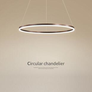 现代简约吊顶led餐厅灯现代创意圆形北欧设计师卧室客厅书房灯具