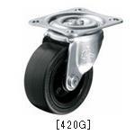 420G -50R 2寸黑色橡胶活动轮 轮宽20 载重30KG 锤牌 CASTERE脚轮