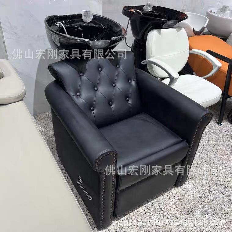 理发店专用半躺式洗头床发廊美发店按摩洗头床半躺式陶瓷盆冲水床