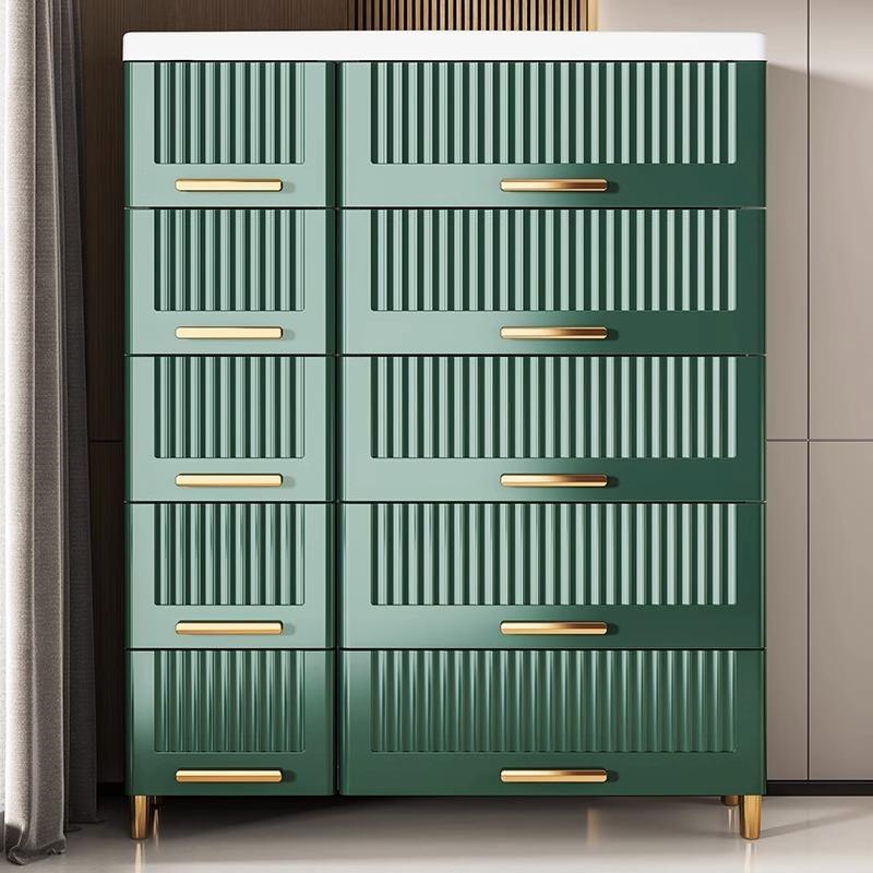 抽屉式收纳柜家用卧室储物柜儿童玩具置物柜加厚欧式多层塑