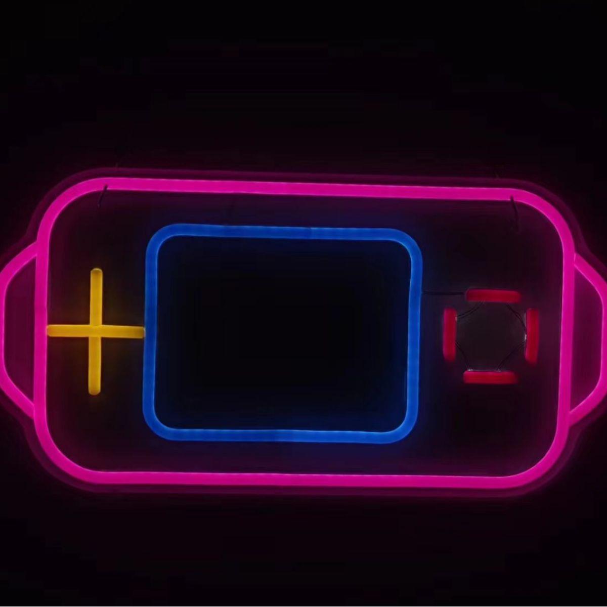 游戏机创意led氛围灯霓虹灯 零售 柔性灯游戏厅网咖电竞 装饰