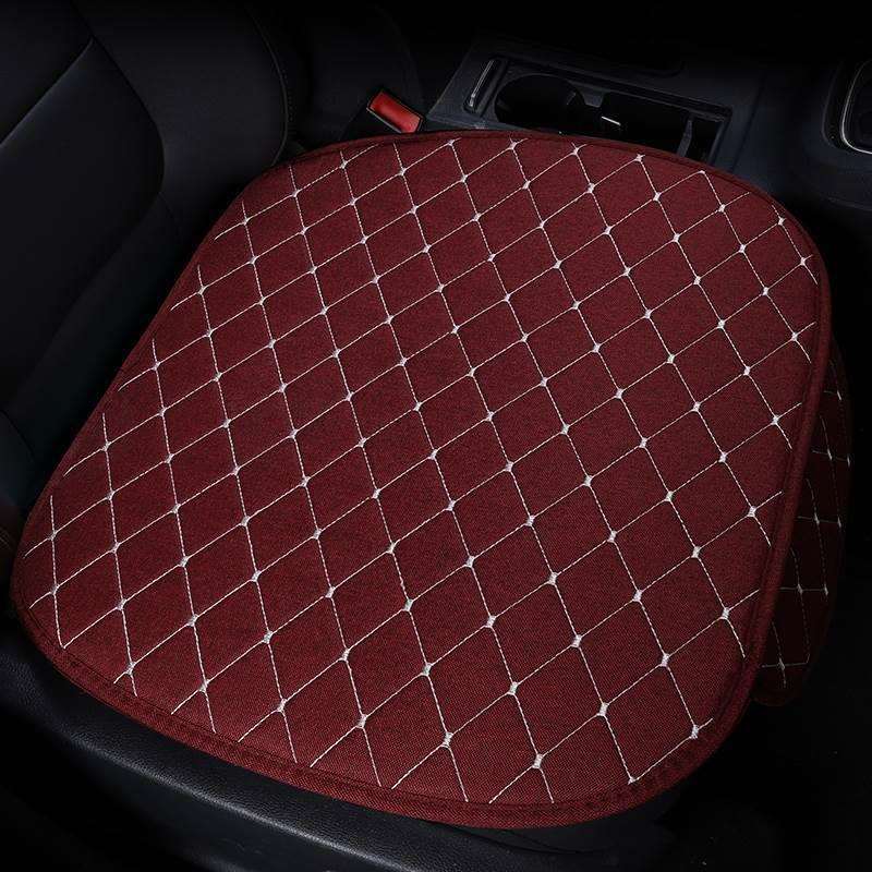 2024年新款亚麻三件套亚麻小三件四季亚麻汽车坐垫