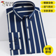 休闲抗皱春夏潮款 啄木鸟男士 简约衬衣 衬衫 中青年时尚 经典 条纹长袖