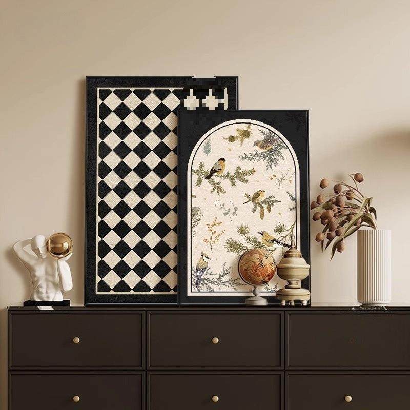 法式中古风客厅装饰画复古花鸟桌面斗柜电视柜摆画感卧室挂画,电子元器件市场,集成电路（IC）,淘宝优惠券,粉丝福利购,淘宝优惠卷