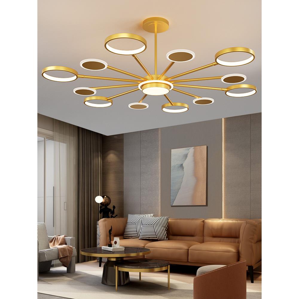 客厅灯简约现代大气高级感2024新款流行设计师网红艺术造型吊灯