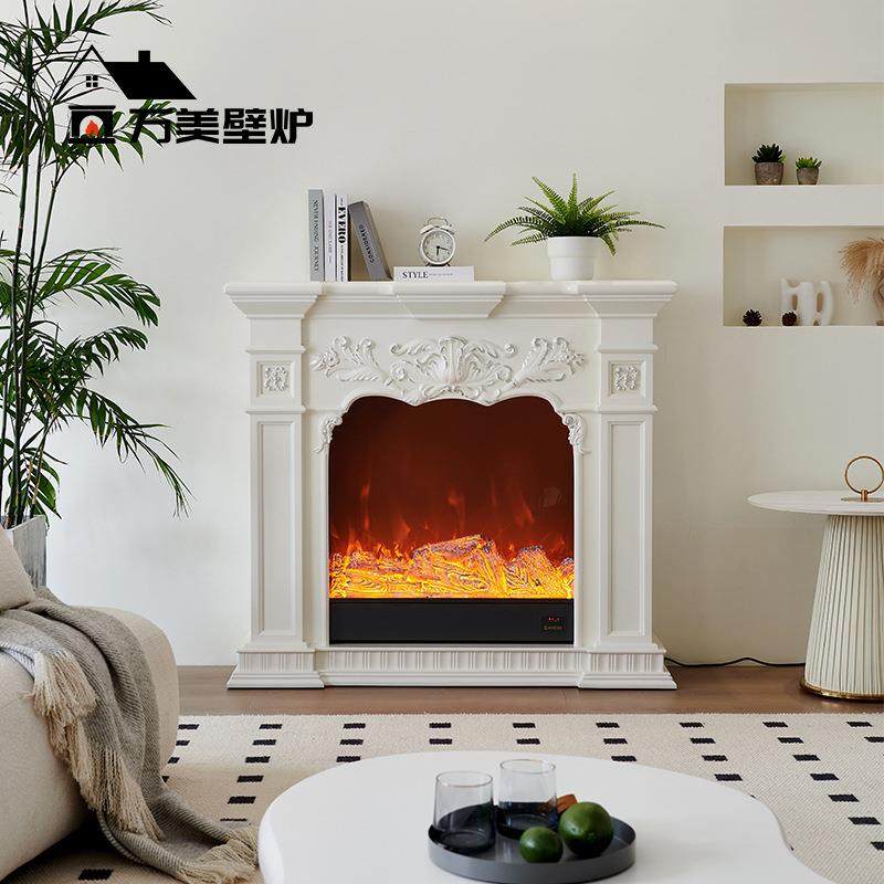 1.2/1.5米欧式壁炉装饰柜仿真火焰简约客厅白色壁炉电视柜装饰