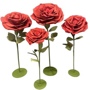 泡沫玫瑰花头婚庆巨型舞台装饰玫瑰道具套装美陈摆件橱窗布置装饰