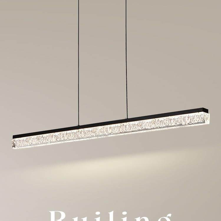 【家用】餐厅吊灯意式极简轻奢感一字长条餐桌岛台艺术吊灯