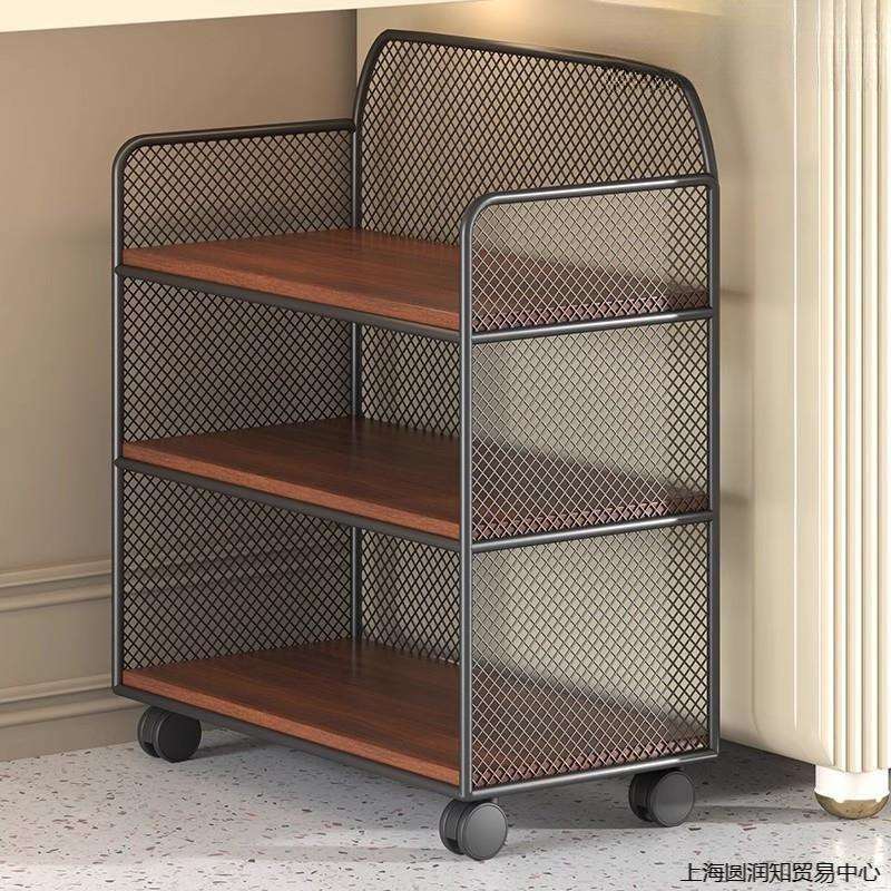 办公桌桌下置物架可移动文件收纳架多功能书柜卧室带轮小推车