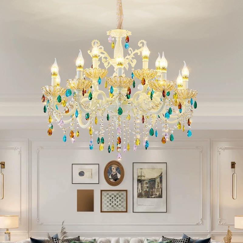 水晶儿童房灯男孩女孩轻奢奶油风卡通主卧房间灯小孩卧室水晶吊灯