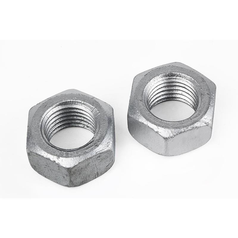 现货镀锌本色六角螺母螺帽加大加厚细扣螺母异型高强度螺帽