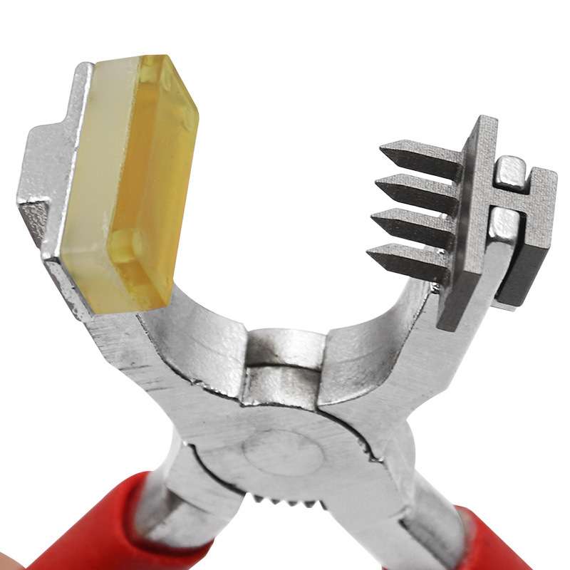 皮革无声菱斩钳打孔器皮具钳夹式工具2齿4齿打孔压孔钳4mm菱斩齿