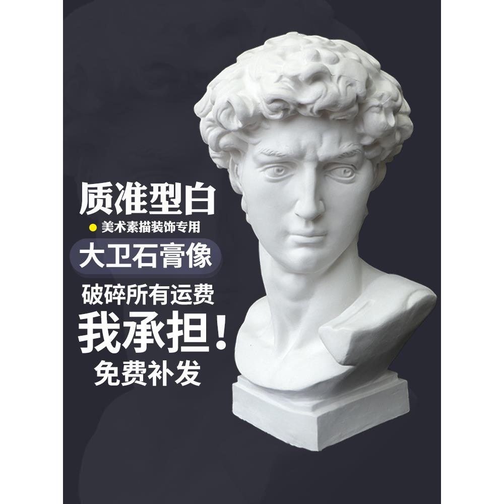 大卫石膏像素描几何体雕塑静物美术教具摄影道具摆件套装阿格里巴