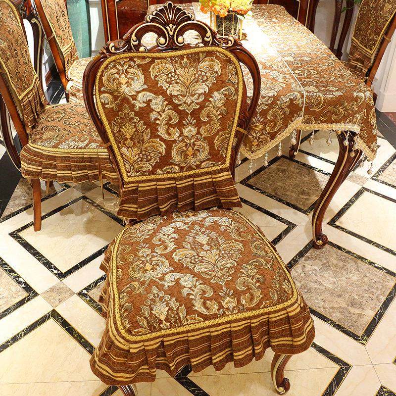 新款欧式餐桌椅套罩高档桌布四季通用椅子套防滑坐垫餐椅垫可定做
