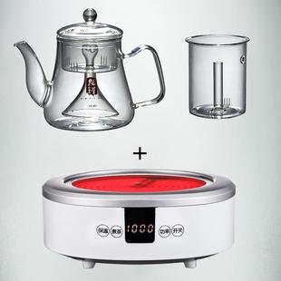 家用玻璃蒸煮茶壶白茶煮茶器耐高温热水单壶电陶炉煮茶炉煮茶套装