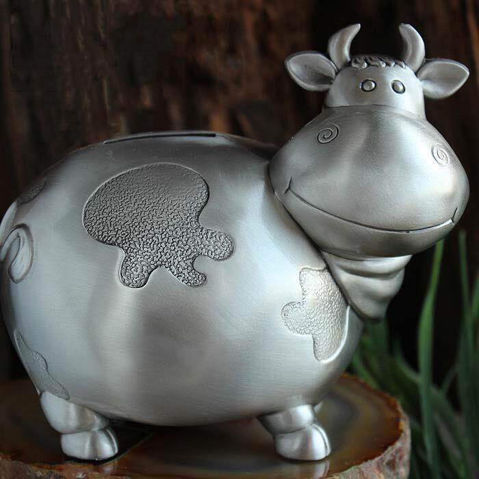 金属防摔存钱筒创意可爱生肖硬币猴熊猪兔子小狗羊奶牛大号存钱罐