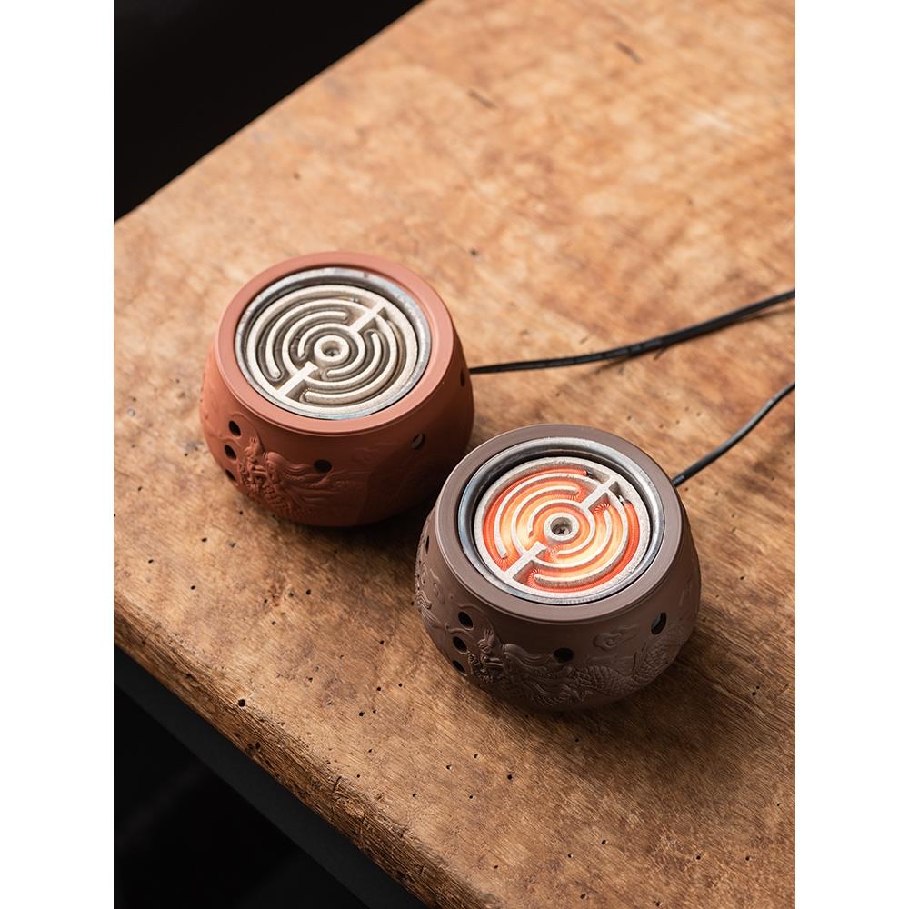 紫砂浮雕祥龙复古养生电陶炉煮茶壶罐罐壶烧水泡茶电炉丝加热家用