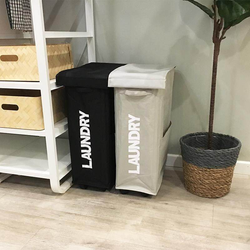 布艺折叠脏衣篮家用带轮窄高洗衣篮浴室带轱辘脏衣篓脏衣服收纳筐,收纳整理,其他收纳篮,淘宝优惠券,粉丝福利购,淘宝优惠卷