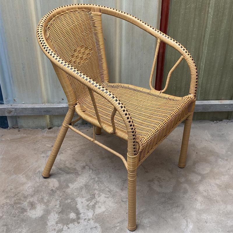 阳台茶桌椅网红藤编椅子夏天凉椅阳台桌椅老人凳子家用庭院藤椅子