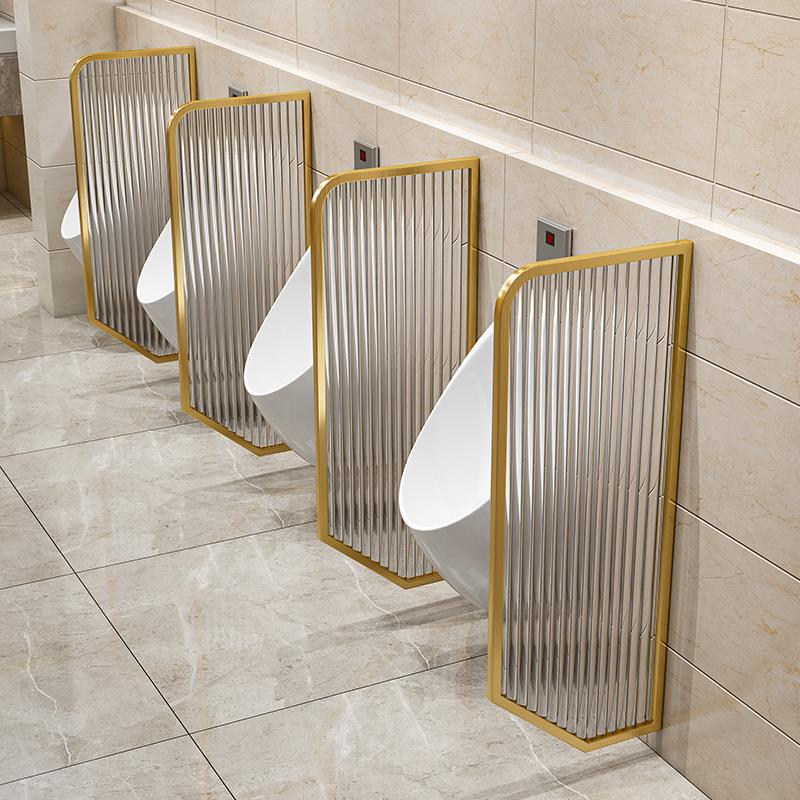 小便池不锈钢挡板挂墙式服务区办公楼公共卫生家厕所隔板玻璃隔断