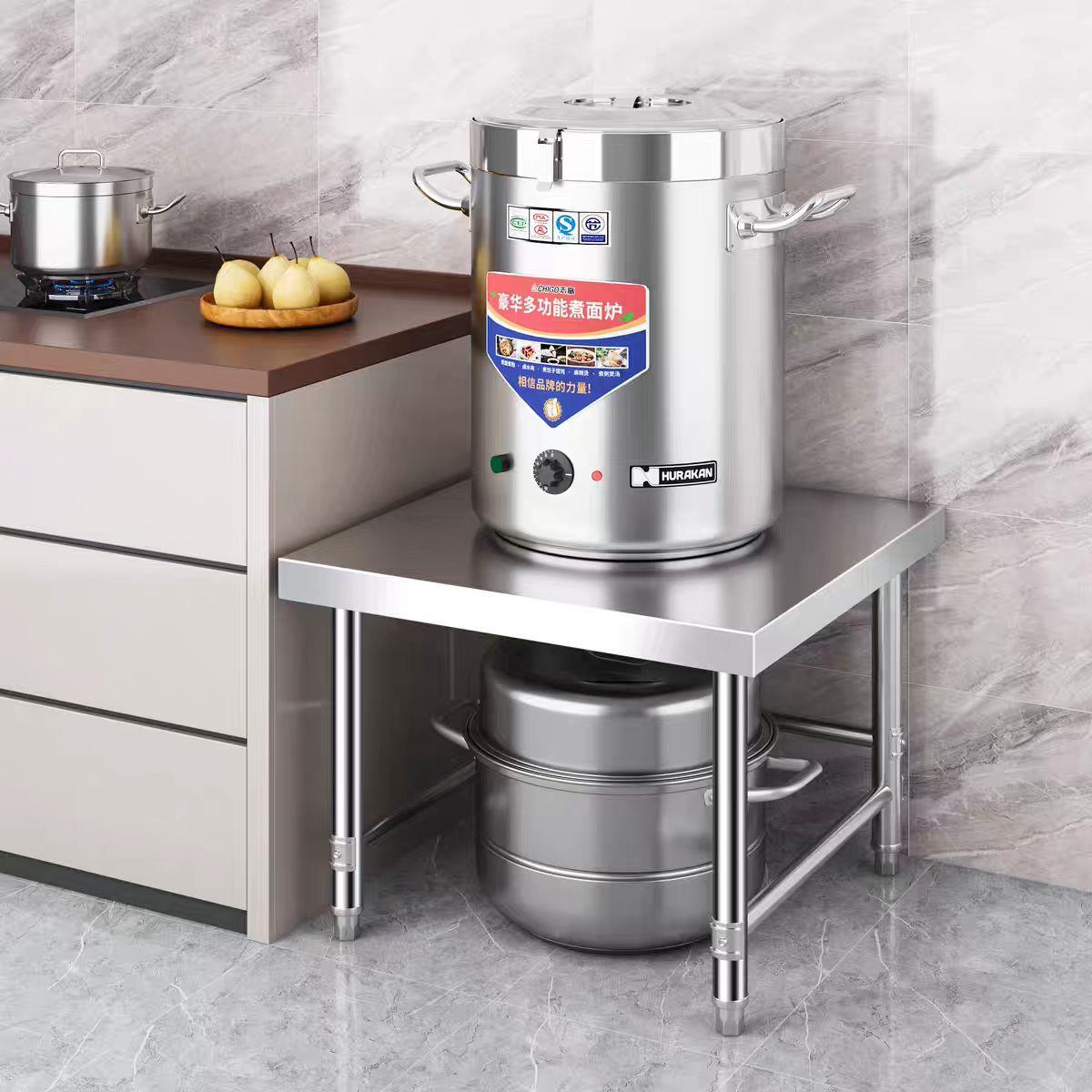 加厚不锈钢工作台厨房操作台灶台架一层打荷台饭店切菜桌打包装台