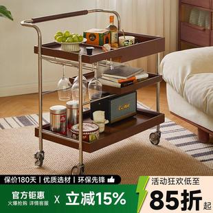 移动茶几实木客厅沙发边柜可升降边几小推车小户型茶桌旋转床边桌