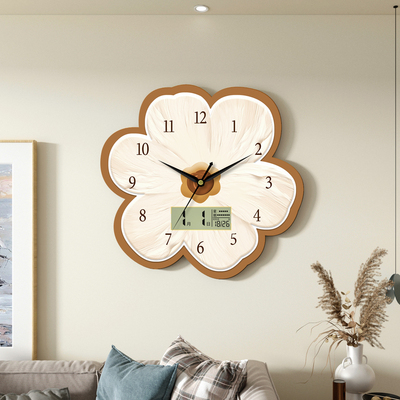 艺术钟表挂钟万年历家用免打孔