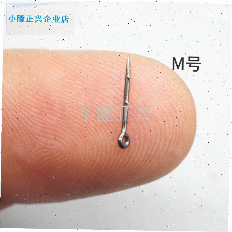 式钓组直柄钩反底钓尖针带孔钢针有F倒刺钓鱼配件上饵小工具渔具-