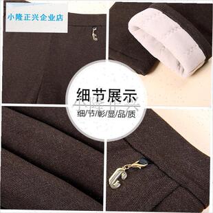 妈棉裤冬季外穿中老年女装高腰保暖裤奶奶加P厚裤子一条过冬女裤-