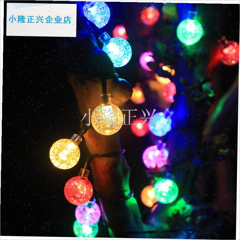 阳能led露营装饰灯带户外防水B灯串天台花园庭院灯新年春节过年-