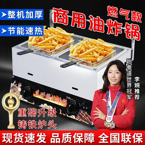 拿顺商用燃气多功能油炸锅