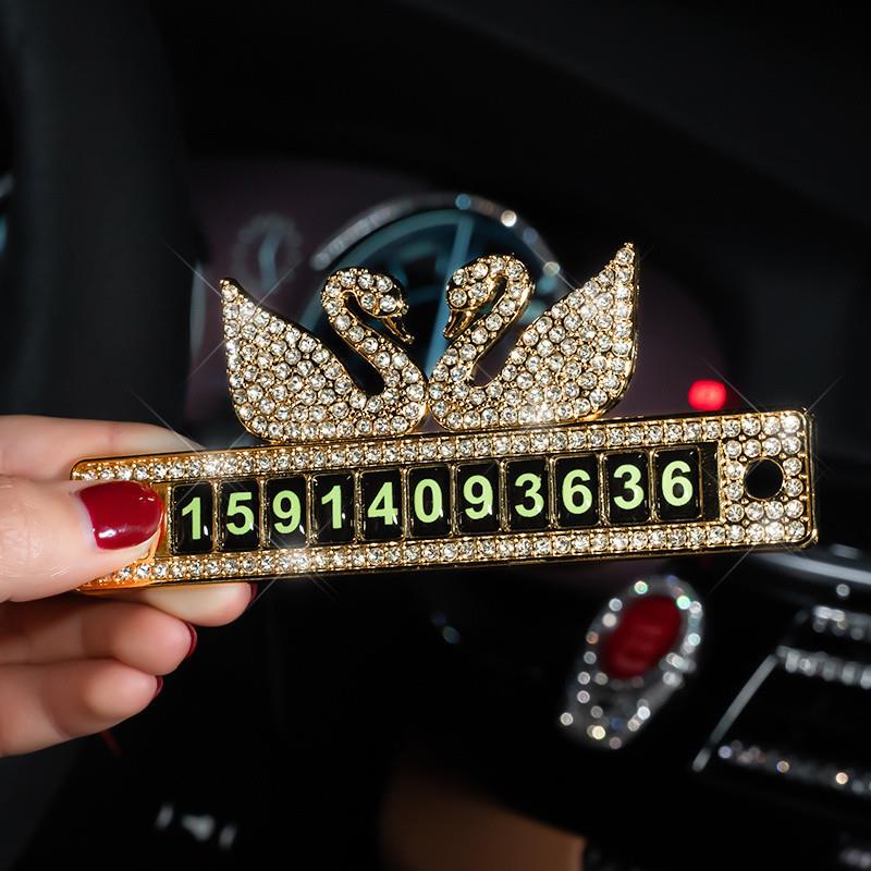 Z2J汽车临时停车牌车号码牌车内挪车电话牌数字贴玻璃创意停车卡