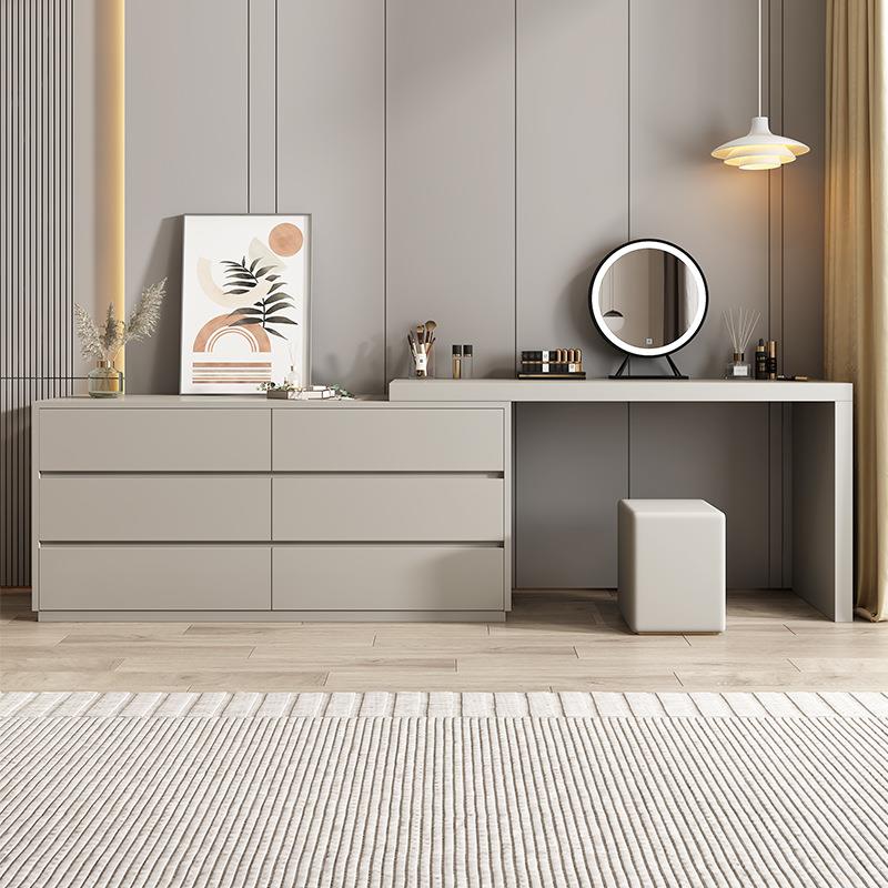 6S意式极简梳妆台斗柜一体卧室电视柜组合现代简约化妆桌床位收纳