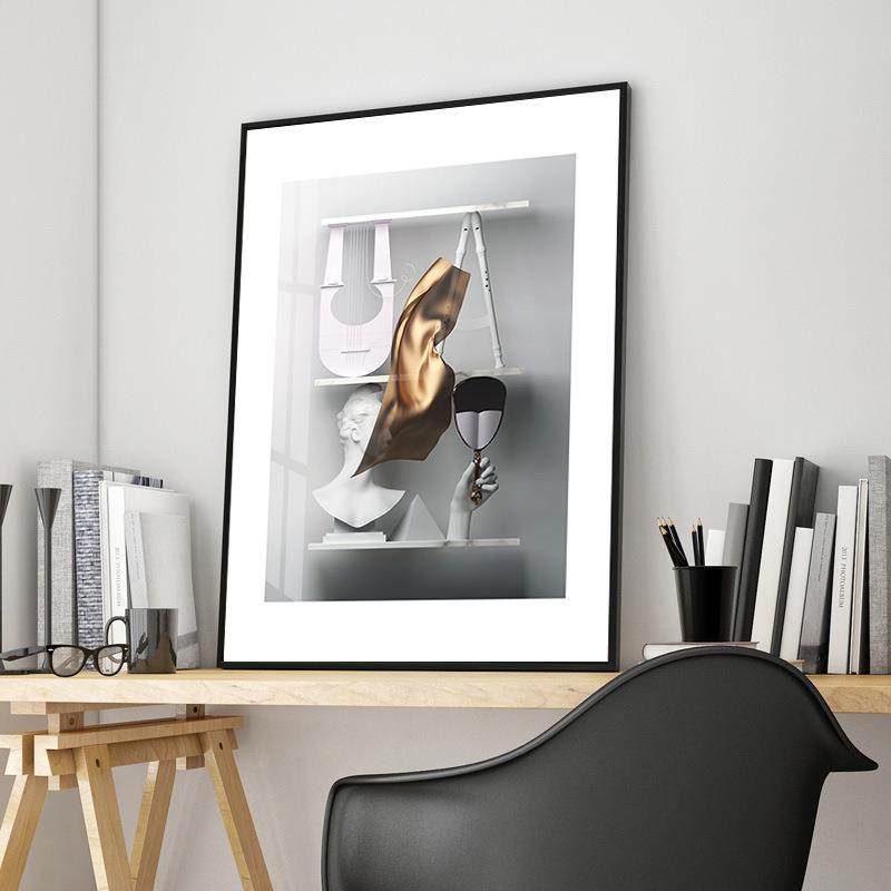 北欧现代简约轻奢抽象创意空间几何艺术装饰画客厅卧室餐厅版画