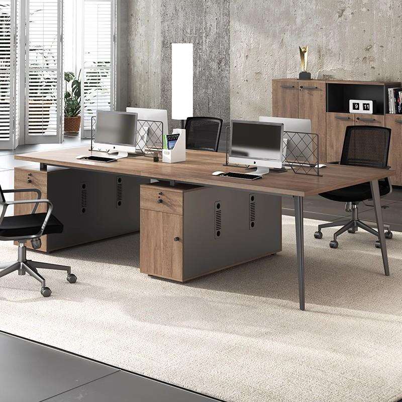 新款职员桌简约现代办公家具桌椅组合员工屏风工作位2/4/6人位