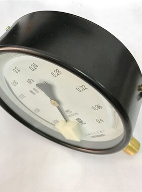 极速黑色外壳 精密压力表 直径150mm 压力0-0.4mpa 0.T4级 YB-150