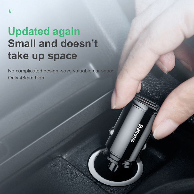新品Baseus 30W UkSB Car Charger Quick Charge 4.0 3.0 FCP SCP