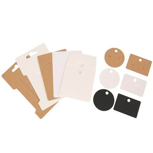 极速50pcs/lfot Earring Cards Holder Paper Hairpin Necklace D