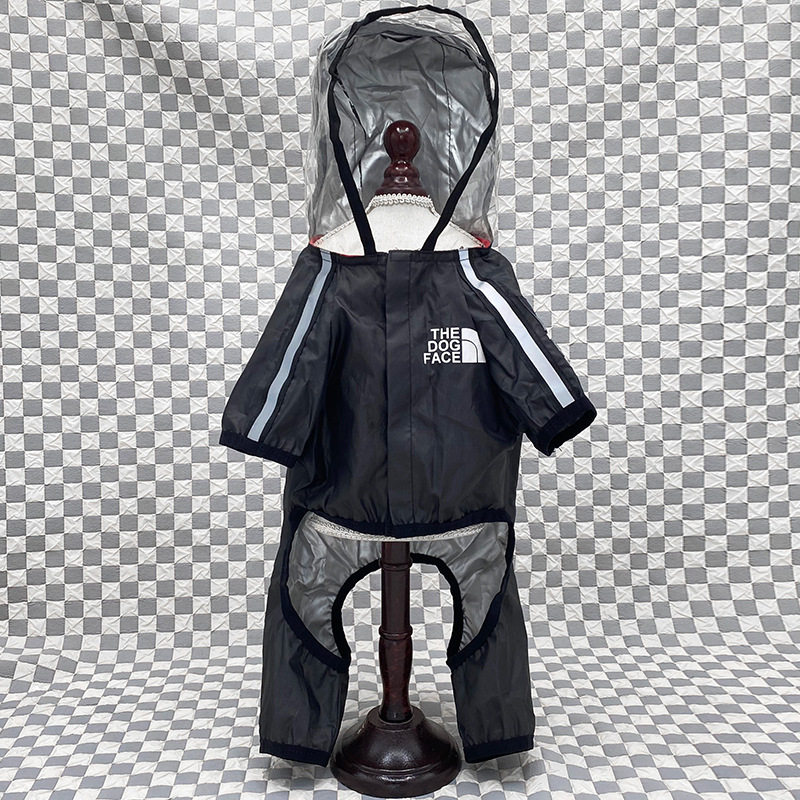 极速宠物服d装狗狗衣服夏季爆款潮牌防水反光四脚泰迪小狗雨衣源