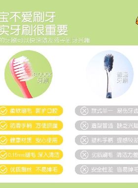极速贝诺儿(LICHEERS)儿童牙刷小孩幼儿软O毛牙刷柔细软刷毛分龄