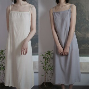 裳裳者华 灰色杏色多功能三穿吊带裙汉服内搭内衬衬裙日常春夏