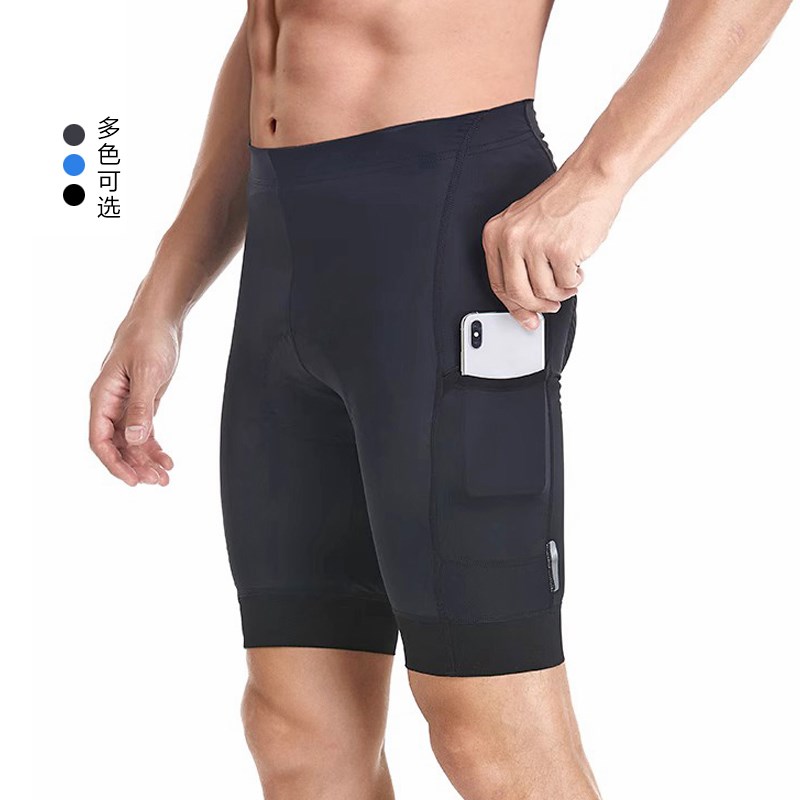 自行车骑行裤男士带口袋公路单车裤夏季外穿长途骑行短裤侧兜速干